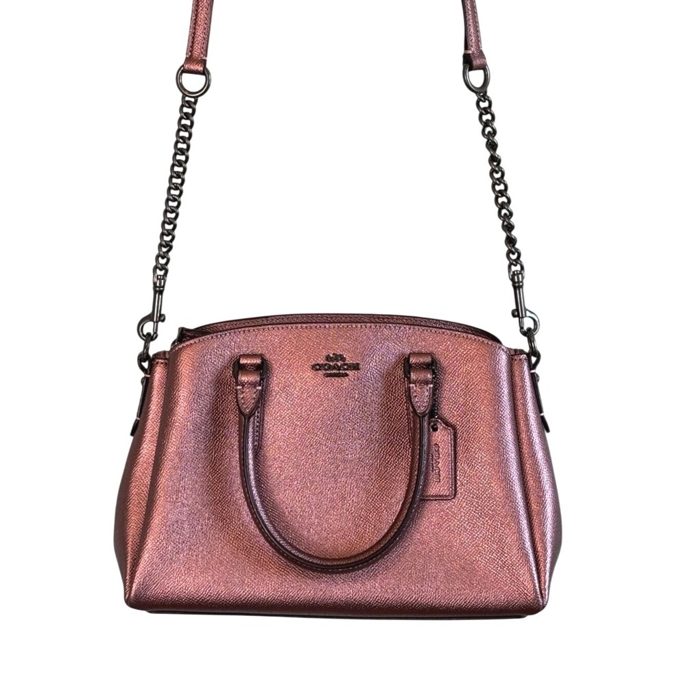 NWOT COACH Mini Christie Carryall Metallic Rose Gold Crossbody Satchel